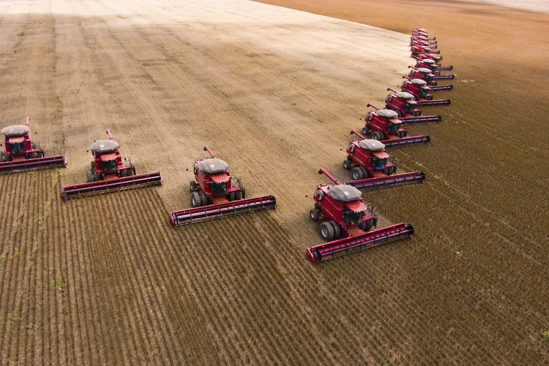 Harvesting soy in Campo Verde, Brazil