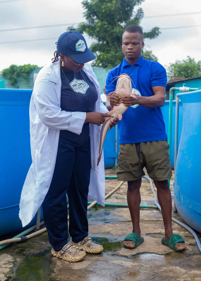 Omorinsola takes a hands-on approach to managing her farms