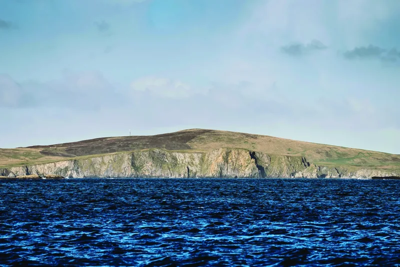 A steep coastline.