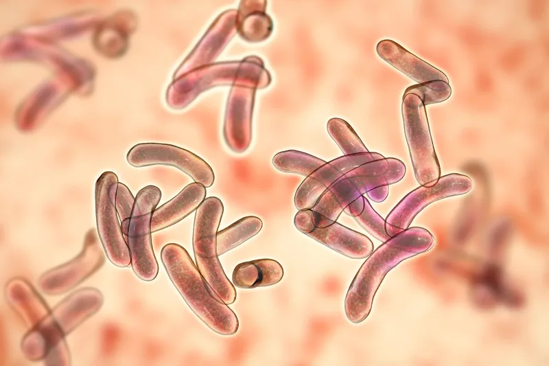 Bacteria, as seen under a microscope.